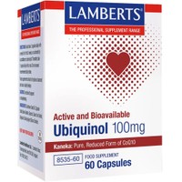 Lamberts Ubiquinol 100mg, 60caps - Συμπλήρωμα Διατροφής Συνενζύμου Q10 σε Ενεργό Μορφή για Μέγιστη Απορρόφηση Απαραίτητο για την Παράγωγη Ενέργειας σε Κυτταρικό Επίπεδο με Αντιοξειδωτικές Ιδιότητες