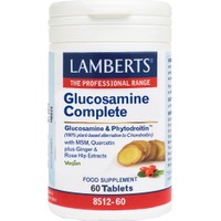 Lamberts Glucosamine Complete, 60tabs - Συμπλήρωμα Διατροφής Γλυκοζαμίνης & Χονδροϊτίνης Φυτικής Προέλευσης για τη Φροντίδα των Αρθρώσεων & του Χόνδρου