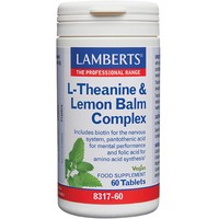 Lamberts L-Theanine & Lemon Balm Complex 60tabs - Συμπλήρωμα Διατροφής Αμινοξέων Φυτικής Προέλευσης για Πνευματική Διαύγεια & Αντιμετώπιση του Άγχους