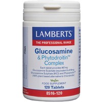 Lamberts Glucosamine 467mg & Phytodroitin 110mg Complex 120tabs - Συμπλήρωμα Διατροφής για την Ελαστικότητα του Αρθρικού Χόνδρου