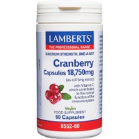 Lamberts Cranberry 18,750mg, 60caps - Συμπλήρωμα Διατροφής με Εκχύλισμα Κράνμπερι & Βιταμίνη C για την Καλή Λειτουργία του Ουροποιητικού & Ενίσχυση του Ανοσοποιητικού