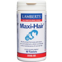 Lamberts Maxi-Hair New Formula 60tabs - Συμπλήρωμα Διατροφής με Βιοτίνη, Σελήνιο & Συνδυασμό Μικροθρεπτικών Συστατικών για την Καλή Υγεία των Μαλλιών με Αντιοξειδωτικές Ιδιότητες