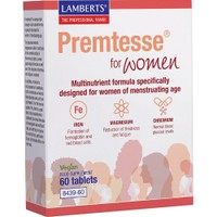Lamberts Premtesse for Women 60tabs - Συμπλήρωμα Διατροφής Πολυβιταμινών, Μετάλλων & Ιχνοστοιχείων που Συμβάλει στην Επίτευξη Ορμονικής Ισορροπίας των Γυναικών σε Αναπαραγωγική Ηλικία