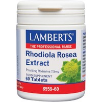 Lamberts Rhodiola Rosea Extract 60tabs - Συμπλήρωμα Διατροφής με Εκχύλισμα Ρίζας Ροντιόλας για την Αντιμετώπιση του Στρες της Κόπωσης & του Αισθήματος Αδυναμίας με Ήπιες Αντικαταθλιπτικές Ιδιότητες