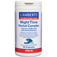 Lamberts Night Time Herbal Complex 60caps - Συμπλήρωμα Διατροφής Εκχυλίσματος Βοτάνων, Μετάλλων & Ιχνοστοιχείων για Ευκολότερο & Ποιοτικότερο Ύπνο