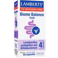 Lamberts Biome Balance Youth 30caps - Συμπλήρωμα Διατροφής Συνδυασμού 2 Προβιοτικών Στελεχών για την Αποκατάσταση της Ισορροπίας των Φιλικών Βακτηρίων του Εντέρου σε Έφηβους