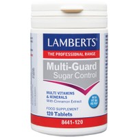 Lamberts Multi-Guard Sugar Control 120tabs - Συμπλήρωμα Διατροφής Πολυβιταμινών & Μετάλλων με Εκχύλισμα Κανέλας για τον Έλεγχο των Μεταβολικών Ρυθμών Παραγωγής Ενέργειας Μετά τα Γεύματα & Ρύθμιση των Επιπέδων Γλυκόζης στο Αίμα