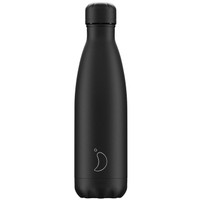 Chilly's Bottle Monochrome Edition All Black Ανοξείδωτο Θερμός σε Μαύρο Ματ Χρώμα 500ml