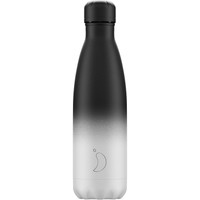 Chilly's Bottle Gradient Edition Monochrome Ανοξείδωτο Θερμός σε Μαύρο με Λευκό Ματ Χρώμα 500ml