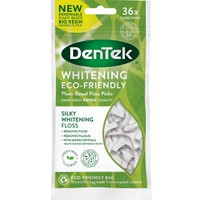 Dentek Whitening Plant-Based Silky Floss Picks 36 Τεμάχια - Οδοντογλυφίδα με Οδοντικό Νήμα με Λευκαντικές Ιδιότητες Ιδανική & για Καθαρισμό Γλώσσας