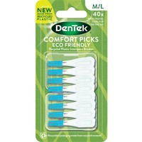Dentek Comfort Picks Recycled Plastic Interspace Brushes Size M/L 40 Τεμάχια - Μεσοδόντια Βουρτσάκια από Καουτσούκ 