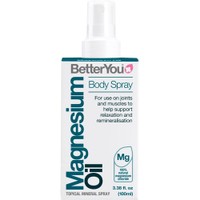 BetterYou Magnesium Oil Body Spray 100ml - Λάδι Σώματος Διαδερμικού Μαγνησίου σε Μορφή Spary Υψηλής Ποιότητας για την Υποστήριξη των Μυών, Αρθρώσεων & Χαλάρωση