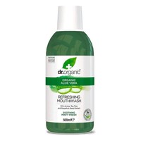 Dr Organic Aloe Vera Mouthwash 500ml - Στοματικό Διάλυμα με Βιολογική Αλόη Βέρα με Καταπραϋντικές Ιδιότητες