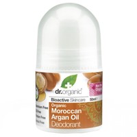 Dr Organic Moroccan Argan Oil Roll on Deodorant 50ml - Αποσμητικό σε Μορφή Roll on με Βιολογικό Μαροκινό Έλαιο Αργκάν, Αντιβακτηριαδική Δράση για Αίσθηση  Φρεσκάδας όλη μέρα