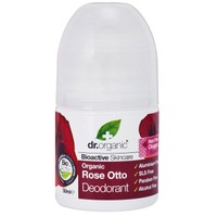 Dr Organic Rose Otto Roll-on Deodorant 50ml - Αποσμητικό σε Μορφή Roll-on με Βιολογικό Έλαιο Τριαντάφυλλου με Αντιβακτηριαδική Δράση & Διαρκή Προστασία Από τη Εφίδρωση