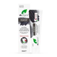 Dr Organic Extra Whitening Charcoal Toothpaste 100ml - Οδοντόκρεμα με Ενεργό Άνθρακα & Φθόριο