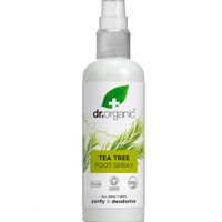 Dr Organic Tea Tree Foot Spray All Skin Types Purify & Deodorise 100ml - Αποσμητικό Σπρέι Ποδιών Άμεσου Καθαρισμού & Ταχείας Απορρόφησης Εμπλουτισμένο με Βιολογικό Τεϊόδεντρο & Μέντα