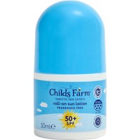 Childs Farm Fragrance-Free Roll-On Sun Lotion Spf50+, 50ml - Παιδικό Αντηλιακό Πολύ Υψηλής Προστασίας σε Μορφή Roll-On
