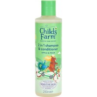 Childs Farm Apple & Pear 2 in 1 Shampoo & Conditioner 250ml - Παιδικό Σαμπουάν & Μαλακτική Κρέμα Μαλλιών 2 σε 1 με Άρωμα Μήλο & Αχλάδι