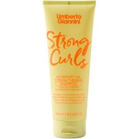 Umberto Giannini Strong Curls Rosemary Oil Shampoo 250ml - Σαμπουάν Ενδυνάμωσης, Ενίσχυσης & Προστασίας για τα Μήκη με Βιοτίνη, Έλαια Δεντρολίβανου, Jojoba, Καστορέλαιο & Φύλλα Μέντας
