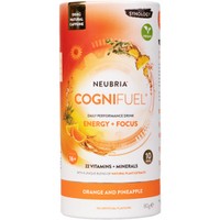 Neubria Cognifuel Energy & Focus 80g - Orange & Pineapple - Συμπλήρωμα Διατροφής Βιταμινών, Μετάλλων & Αμινοξέων για Ενέργεια, Τόνωση & Πνευματική Διαύγεια με Γεύση Πορτοκάλι Ανανά