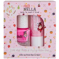Miss Nella Promo Lips & Tips Set Lip Balm Honey Bunny 3.4g & Peel Off Nail Polish Watermelon Popsicle 4ml - Ενυδατικό Balm Χειλιών για Παιδιά & Παιδικό, μη Τοξικό Βερνίκι Νυχιών με Βάση το Νερό