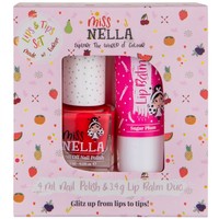 Miss Nella Promo Lips & Tips Set Lip Balm Sugar Plum 3.4g & Peel Off Nail Polish Tickle Me Pink 4ml - Ενυδατικό Balm Χειλιών για Παιδιά & Παιδικό, μη Τοξικό Βερνίκι Νυχιών με Βάση το Νερό