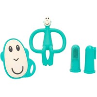 Matchstick Monkey Teething Starter Set Κωδ 241508, 1 Τεμάχιο - Green - Μασητικό Σετ Σιλικόνης για Περιποίηση Δοντιών με Αντιμικροβιακή Προστασία