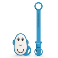 Matchstick Monkey Soother Clip & Flat Monkey Teether Κωδ 24100 Blue 1 Τεμάχιο - Βρεφικό Σετ για τα Πρώτα Δοντάκια