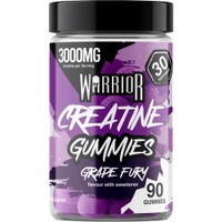 Warrior Creatine Gummies 90 Ζελεδάκια - Grape Fury - Συμπλήρωμα Διατροφής με Κρεατίνη για Ενίσχυση της Μυϊκής Δύναμης & Αντοχής με Γεύση Μούρων