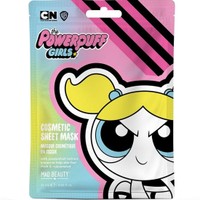 Mad Beauty Powerpuff Girls Cosmetic Sheet Mask 1x25ml - Bubbles - Αναζωογονητική Υφασμάτινη Μάσκα Προσώπου με Άρωμα από Φρούτα του Πάθους 