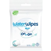 WaterWipes 99.9% Water On the Go Wipes 10 Τεμάχια - Μαντηλάκια Καθαρισμού Ενηλίκων Χωρίς Πλαστικό από 100% Φυτικές Ίνες & Νερό με μία Σταγόνα Εκχυλίσματος Σπόρων Grapefruit για Χρήση Παντού