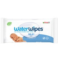 WaterWipes Baby Wipes 0m+, 60 Τεμάχια - Άοσμα Μωρομάντηλα Καθαρισμού με 99.9% Νερό & 0.01% Εκχύλισμα από Σπόρους Γρκέιπφρουτ