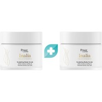 Σετ Inalia Sculpting Body Scrub With Arabica Coffee & Mediterranean Sea Salt 2x200ml - Απολεπιστικό Σώματος με Κόκκους από Καφέ Arabica για Σύσφιξη της Επιδερμίδας