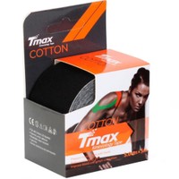 John's Tmax Kinesiology Tape 5cm x 5m 1 Τεμάχιο, Κωδ 233250 - Μαύρο - Αδιάβροχη Αυτοκόλλητη Ταινία Κινησιολογίας