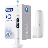 Oral-B iO Series 7 Electric Toothbrush Magnetic White Alabaster 1 Τεμάχιο - Επαναστατική iO Τεχνολογία, 5 Προγράμματα Επαγγελματικού Καθαρισμού, Αθόρυβη Λειτουργία