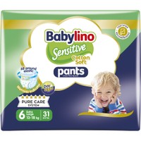 Babylino Sensitive Pants Cotton Soft Unisex No6 Extra Large (13-18kg) 31 Τεμάχια - 