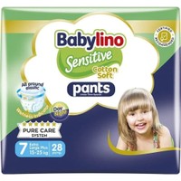 Babylino Sensitive Pants Cotton Soft Unisex No7 Extra Large Plus (15-25kg) 28 Τεμάχια - 