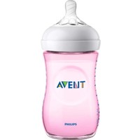 Philips Avent Natural Response Bottle 1m+ Ροζ 260ml, Κωδ SCY694/17 - Μπιμπερό Πολυπροπυλενίου με Θηλή Σιλικόνης Αργής Ροής