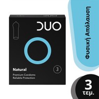 Duo Natural Premium Condoms 3 Τεμάχια - Φυσικό Προφυλακτικό για να Νιώθετε Ασφαλής σε Κάθε Περίσταση