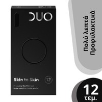 Duo Skin to Skin Condoms 12 Τεμάχια - Πολύ Λεπτά Προφυλακτικά για Μεγαλύτερη Απόλαυση