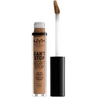 NYX Professional Makeup Can't Stop Won't Stop Contour Concealer 3.5ml 1 Τεμάχιο - 12.7 Neutral Tan - Contour - Κονσίλερ Ελαφριάς Ματ Σύνθεσης