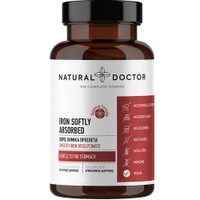 Natural Doctor Iron Softly Absorbed 90veg.caps - Συμπλήρωμα Διατροφής με Διγλυκινικό Σίδηρο Ήπιο στο Στομάχι για Κάλυψη Ελλείψεων & Ενέργεια Κατά της Κούρασης & Κόπωσης
