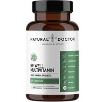 Natural Doctor Be Well Multivitamin 60veg.caps - Συμπλήρωμα Διατροφής Βιταμινών, Μετάλλων & Ενζύμων για την Αντιμετώπιση Κούρασης & Κόπωσης, Ισχυρό Ανοσοποιητικό & Κάλυψη Διατροφικών Κενών