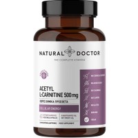 Natural Doctor Acetyl L-Carnitine 500mg 60veg.caps - Συμπλήρωμα Διατροφής Αμινοξέος Ακετυλο-L-καρνιτίνης για Ενέργεια, με Αντιοξειδωτική Δράση & Υποστήριξη της Εγκεφαλικής Λειτουργίας