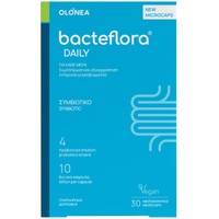 Olonea Bacteflora Daily Synbiotic 30veg.caps - Συμπλήρωμα Διατροφής για τη Συμπλήρωση του Εντερικού Μικροβιώματος