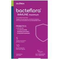 Olonea Bacteflora Immune Maximum Probiotics 30veg.caps - Συμπλήρωμα Διατροφής Προβιοτικών, Βιταμινών, Μετάλλων & Εκχυλίσματος Βοτάνων για την Τόνωση & Θωράκιση του Ανοσοποιητικού