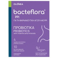 Olonea Bacteflora PPI Probiotics 30veg.caps - Συμπλήρωμα Διατροφής με Προβιοτικά, Βιταμίνες & Μέταλλα για Φαρμακευτική Αγωγή με PPI