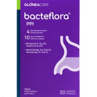 Olonea Bacteflora PPI Probiotics 30veg.caps - Συμπλήρωμα Διατροφής με Προβιοτικά, Βιταμίνες & Μέταλλα για Φαρμακευτική Αγωγή με PPI