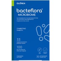Olonea Bacteflora Microbiome Synbiotic 30veg.caps - Συμπλήρωμα Διατροφής για την Αποκατάσταση της Ισορροπίας του Εντερικού Μικροβιώματος